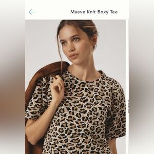 Maeve Black and Brown Boxy Polo T-Shirt